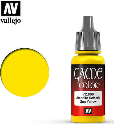 Acrylicos Vallejo Game Color Χρώμα Μοντελισμού Sun Yellow 17ml