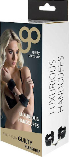 Guilty Pleasure Luxurious Handcuffs Χειροπέδες σε Μαύρο Χρώμα