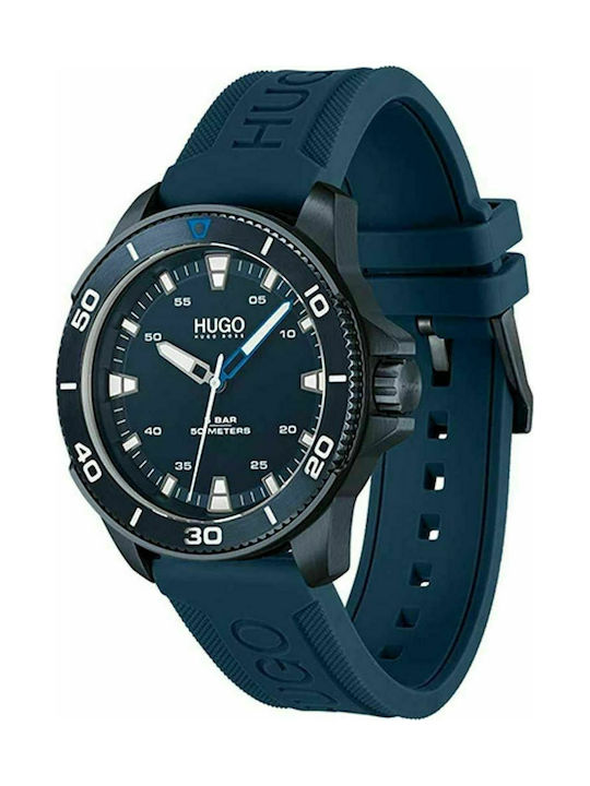 Hugo Boss Streetdriver Watch Battery with Blue Rubber Strap