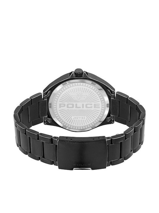 Police Men's Watch 47mm Chronograph Battery with Black Stainless Steel Strap