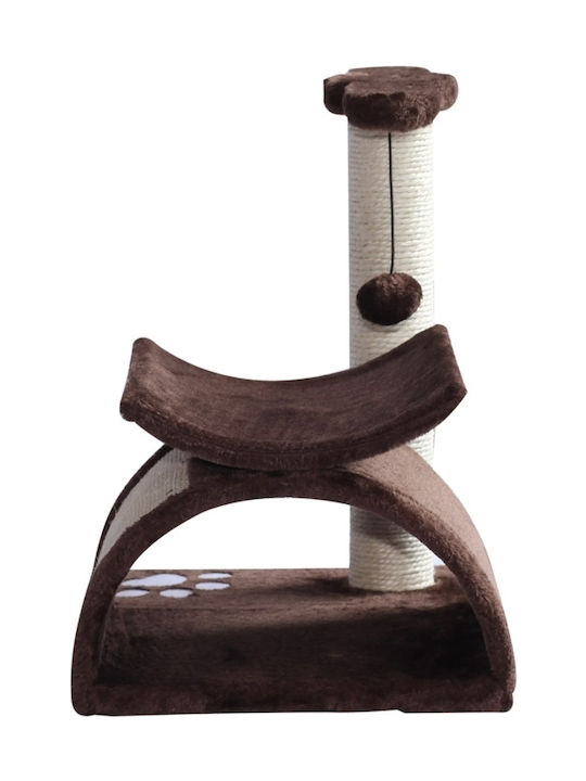 Pawhut Scratching Post Cat Trees Brown 2 levels 40x30x43cm