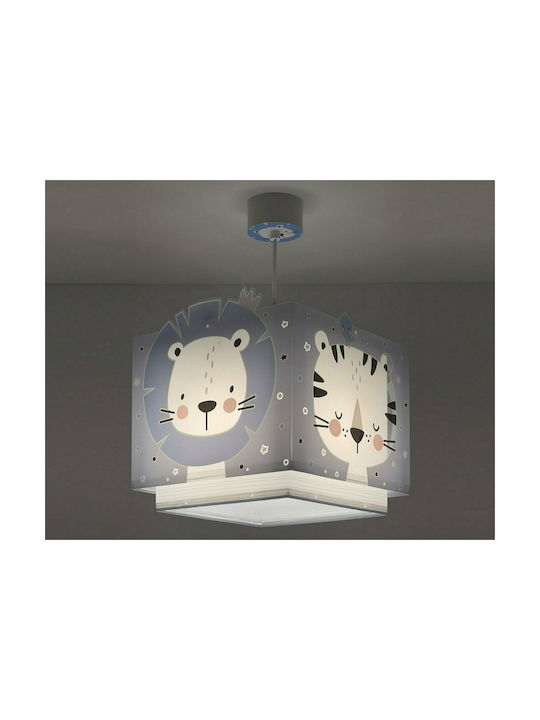 Ango Kids Plastic Single Ceiling Light E27 Jungle 63112 Blue 23W 24cm