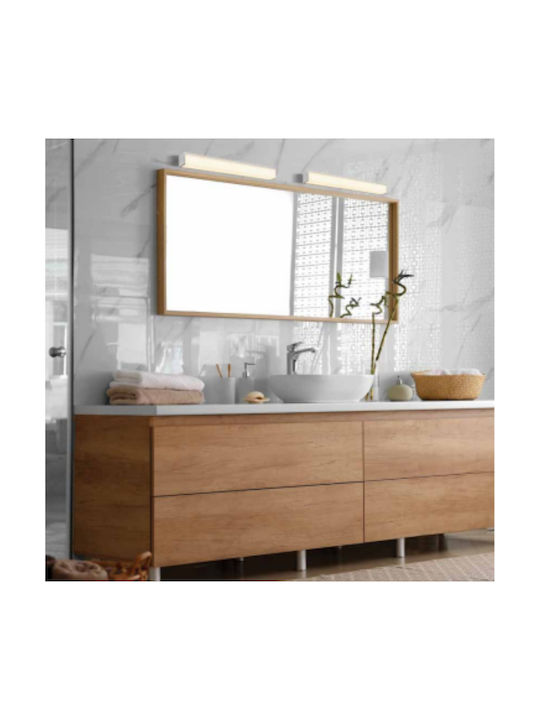 Zambelis Lights Modern Lamp Bathroom with Integrated LED and Warm White Light Silver 60x8x6cm