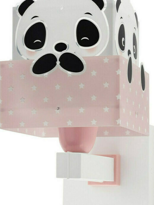 Ango Παιδικό Φωτιστικό Τοίχου Led Πλαστικό Panda Pink