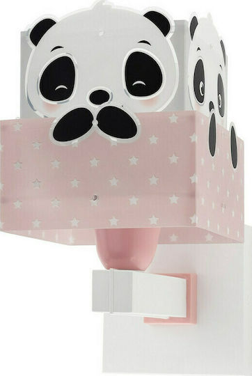 Ango Led Plastic Kids Wall Light Panda Pink