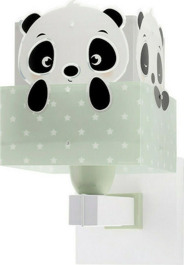 Ango Led Plastic Kids Wall Light Panda Green