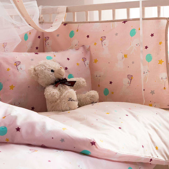 Vesta Home Cat Crib Bumpers Classic Inside Pink 40x195cm