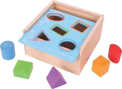 Big Jigs Shape Sorting Toy First Posting Box made of Wood for 12++ Months