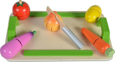 Moni Fruits & Vegetables Toy Δίσκος με Λαχανικά made of Wood for 2+ Years Old 5pcs