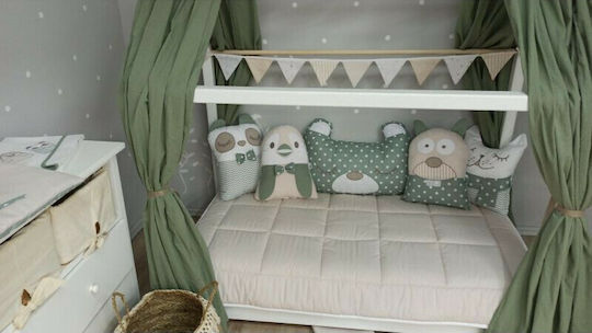 Baby Star Tiny Friends Borduri Pentru Pătuț Internă Verde 40x185cm