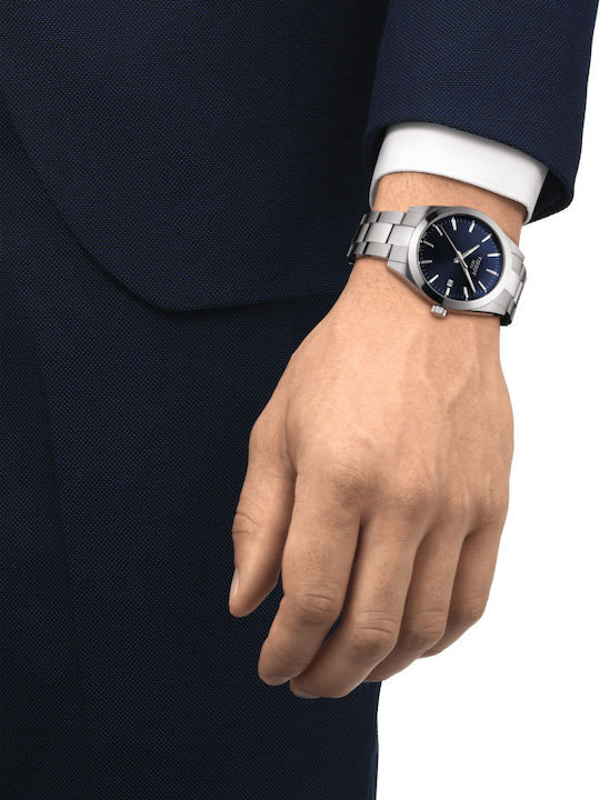 Tissot T-Classic Ceas Bărbați 42.5mm cu Baterie și Brățară din Metal Argintie