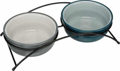 Trixie 24536 Ceramic Bowls Dog Food & Water with Base 600ml 24536