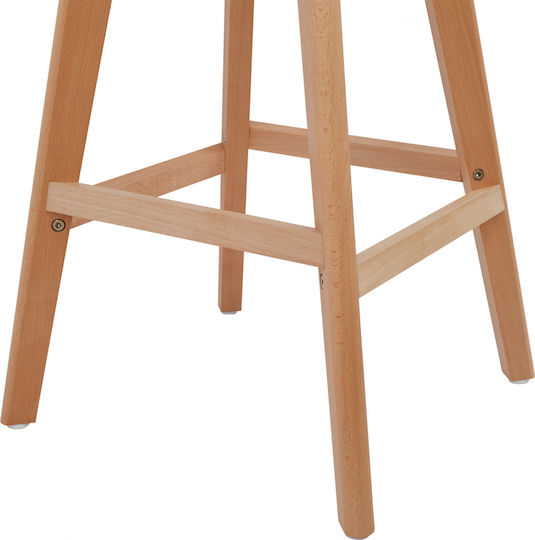 Stool Bar with Backrest made of Polypropylene Vegas Black 48x58x105cm