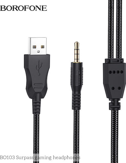 Borofone BO103 Surpass Căști Gaming Over Ear cu Conectivitate 3,5 mm USB
