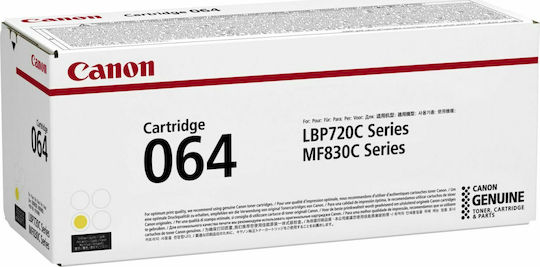 Canon 064 Γνήσιο Toner Laser Εκτυπωτή Κίτρινο (4931C001)