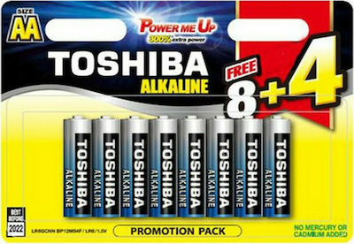 Toshiba Αλκαλικές Μπαταρίες AA 1.5V 12τμχ