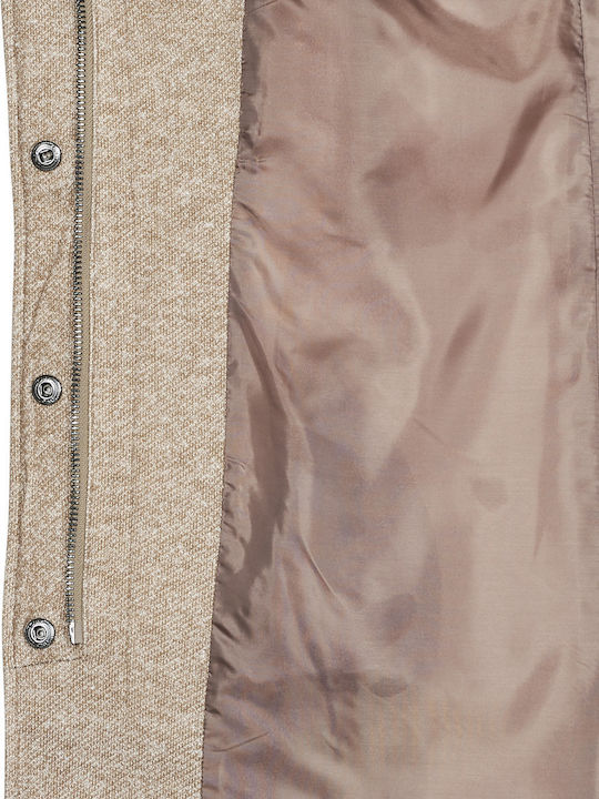Women's Walnut Peacoat with Hood