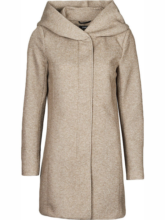 Women's Walnut Peacoat with Hood