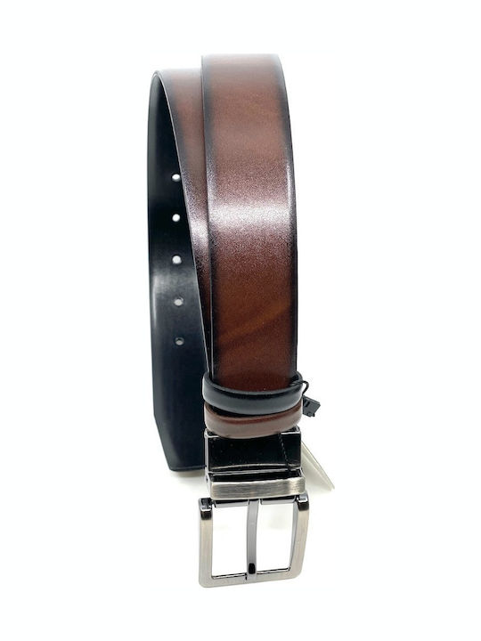 LGD-2021 Men's Belt from Artificial Leather Double Sided Black / Brown 2021 DOUBLE