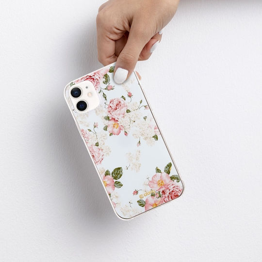 Crong Flower Umschlag Rückseite Silikon Pattern 02 (iPhone 12 mini)