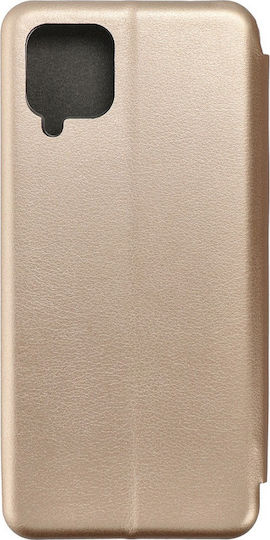Elegance Buchen Sie Synthetisches Leder Gold (Galaxy A12)