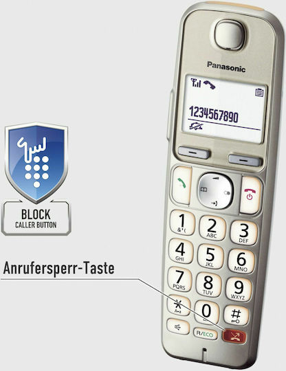 Panasonic KX-TGE260 Cordless Phone Champagne