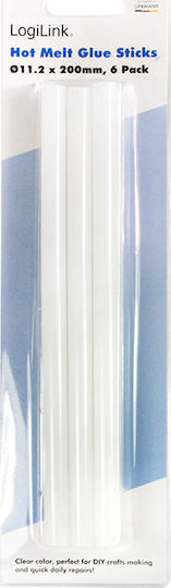 LogiLink Ράβδοι Σιλικόνης WZ0055 Διάφανο 11.2mm 6τμχ