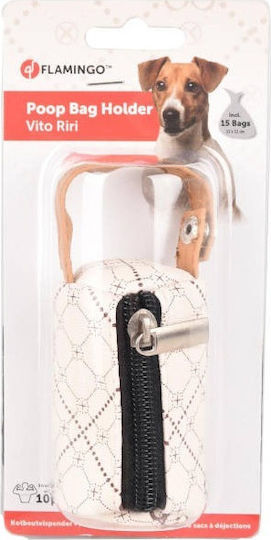 Flamingo Poop Bag Θήκη για Σακούλες Περιττωμάτων Σκύλου Μπεζ