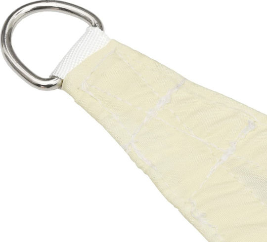vidaXL Rectangular Shade Sail Ecru With Hoop & with PU Coating 2x3m