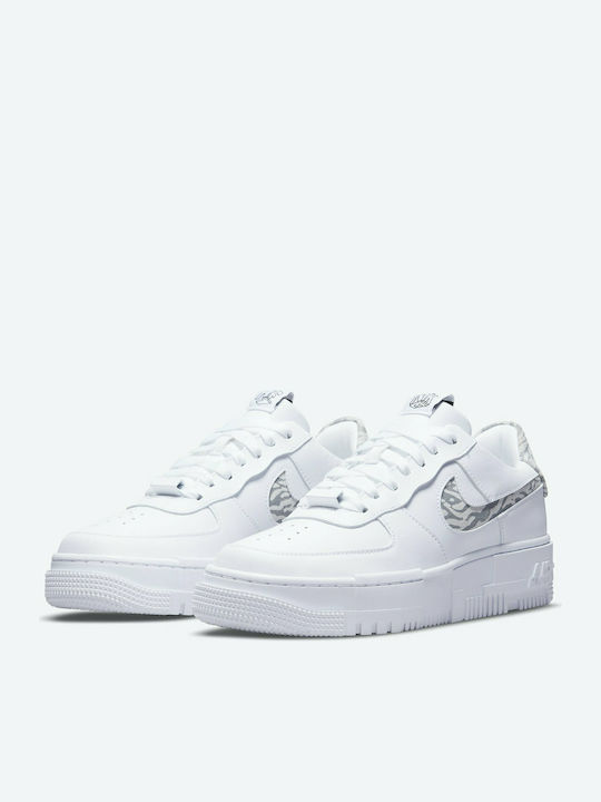 Nike Air Force 1 Pixel SE Γυναικεία Flatforms Sneakers Λευκά