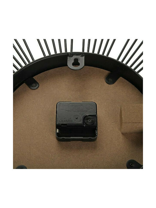 BigBuy Wall Clock Metallic Black Ø68cm