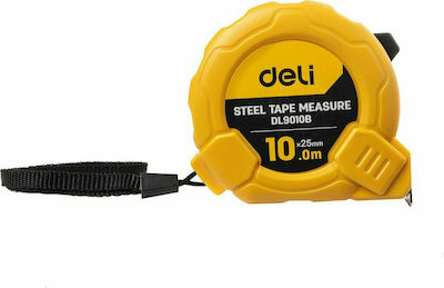 Deli Tape Measure with Auto-Rewind 25mm x 10m E