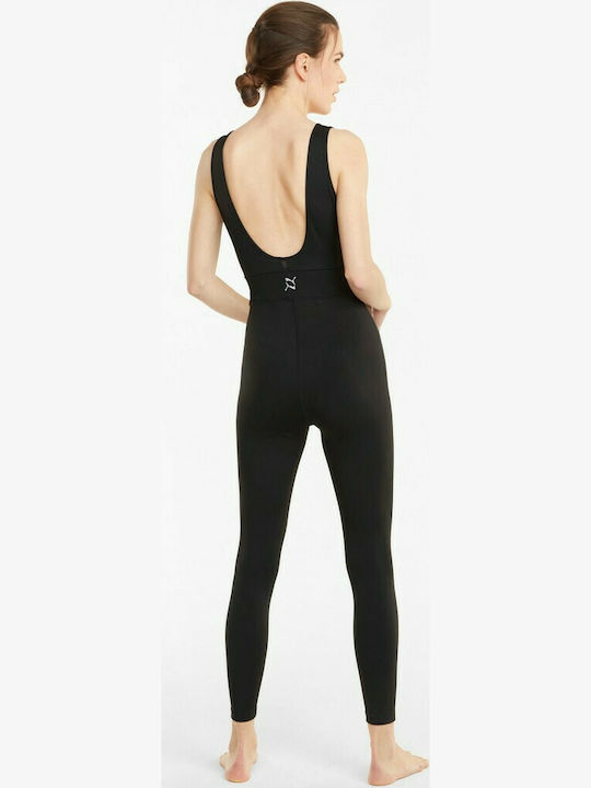 Puma Exhale Leotard Damen Ärmellos Einteiler Anzug Schwarz