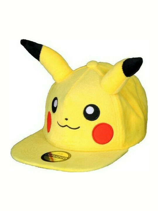 Difuzed Kids' Hat Jockey Fabric Pikachu Yellow