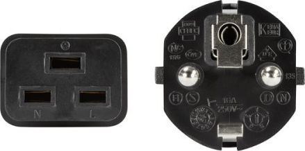 LogiLink IEC C19 - Schuko Cable 1.8m Μαύρο CP152