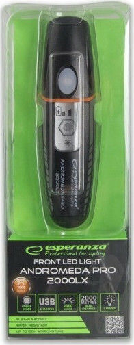 Esperanza Andromeda Pro 2000 LX Rechargeable Front Bicycle Light