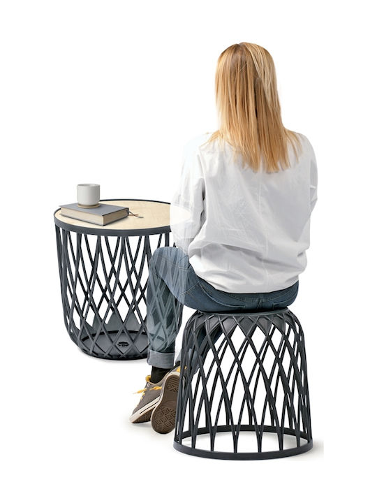 Prosperplast Plastic Storage Basket Anthracite