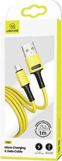 Usams SJ435 Regulär USB 2.0 auf Micro-USB-Kabel Gelb 1m (SJ435USB03) 1Stück