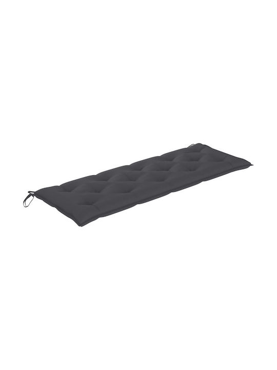 vidaXL Garden Swing Cushion with Backrest Anthracite 150x50 cm