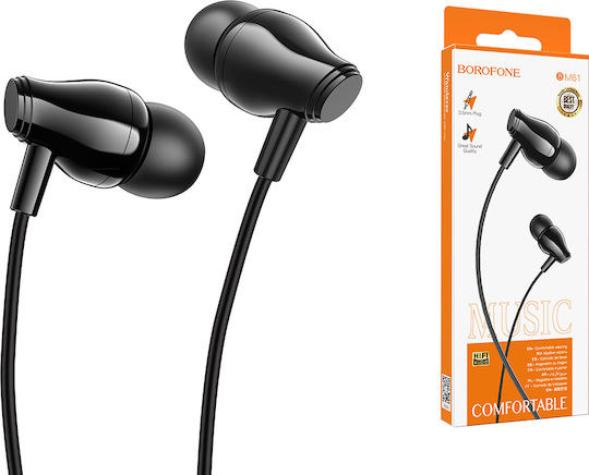 Borofone BM61 În ureche Handsfree cu Mufă 3.5mm Negru
