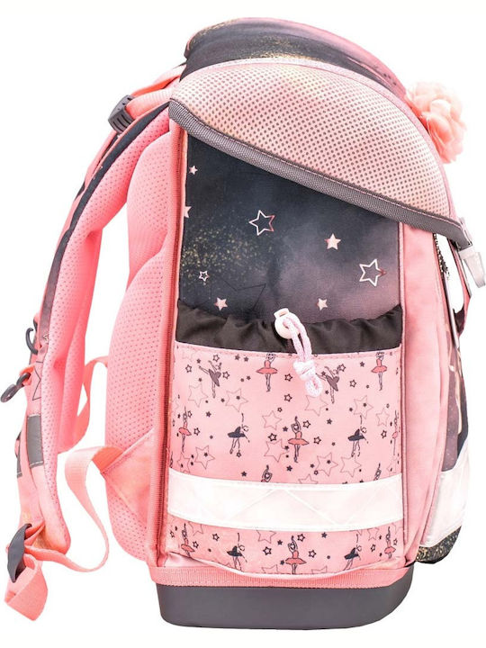 Belmil Ballerina Black Pink Σχολική Τσάντα Πλάτης Δημοτικού Ροζ 19lt