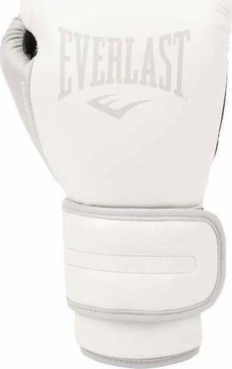 Everlast Powerlock 2 Γάντια Πυγμαχίας από Συνθετικό Δέρμα για Αγώνα Λευκά