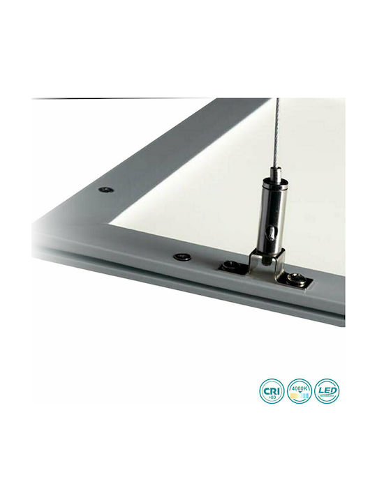 Fan Europe Panel Παραλληλόγραμμο Κρεμαστό LED Panel 40W με Ρυθμιζόμενο Λευκό Φως 120x30εκ.
