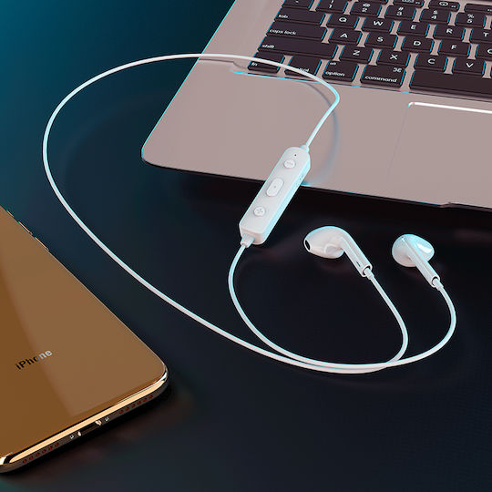 Borofone BE22 Earbud Bluetooth Handsfree Earphones with Sweat Resistance White