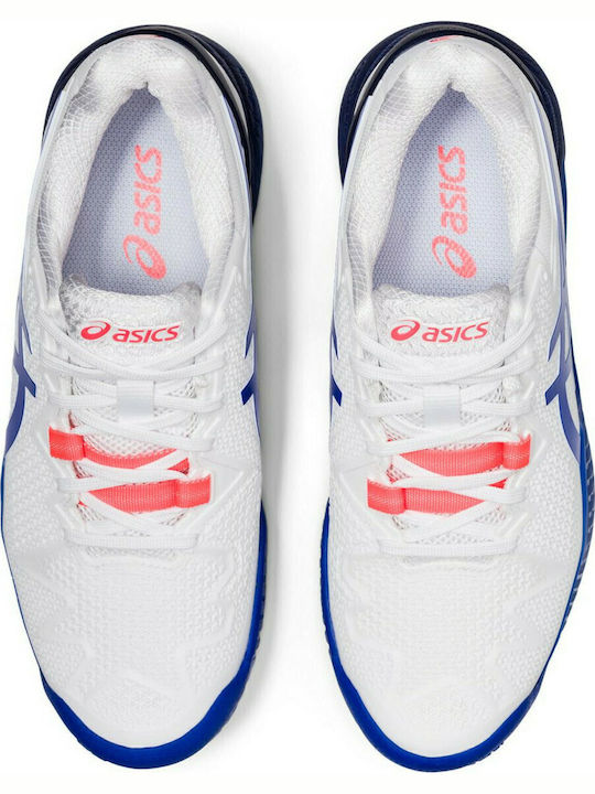 ASICS Gel-Resolution 8 Tennisschuhe Alle Gerichte White / Lapis Lazuli Blue