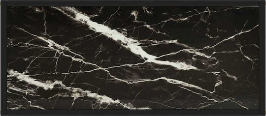 Конзолна маса Метална със Стъклено Покритие Dark Д80xШ35xВ75cm