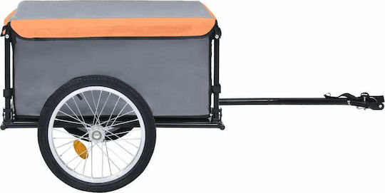 Vidaxl Bicycle Trailer Cargo Transport Gray Orange 65 K