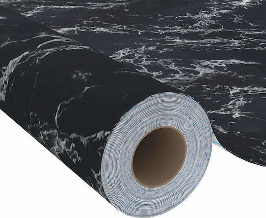 Decorative Sticker Furniture Black Stone Face 1pcs 500x90cm vidaXL