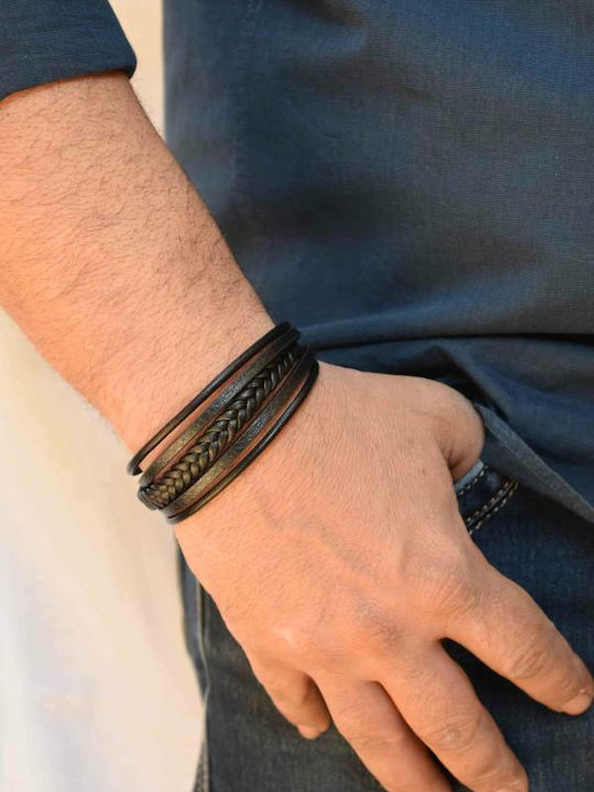 Oxzen Men's Leather Bracelet Oxzen Men's Leather Bracelet