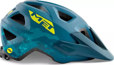 MET Eldar Kids' Helmet for Mountain Bike Blue with MIPS Protection